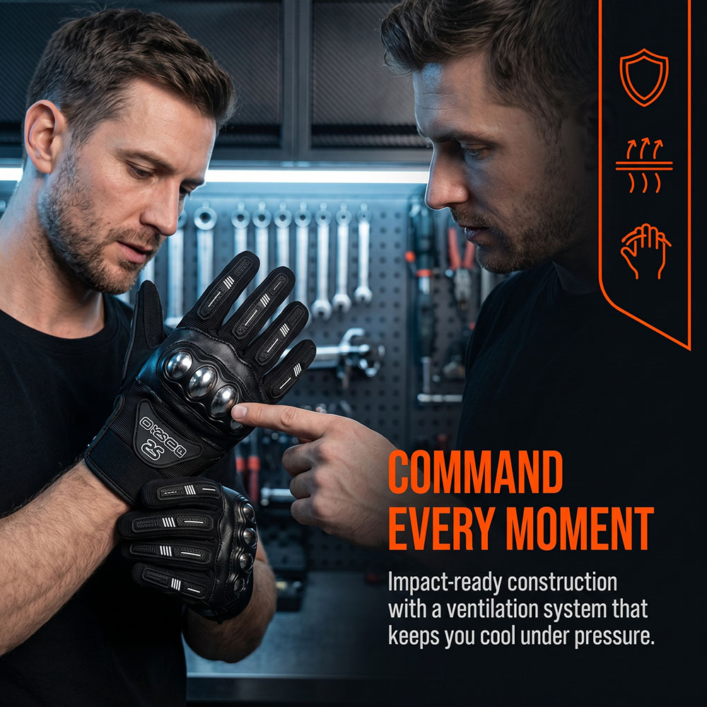 Motorcycle Glove Knuckle - Ademende MX motorhandschoenen met harde knokkelbescherming,